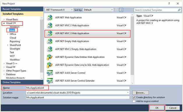 MVC3 Web Application